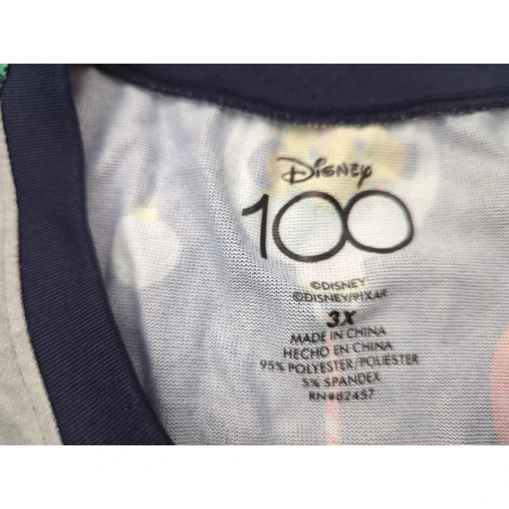 Disney 100th Anniversary Pajama Set Womens 3X PLUS Blue Sleepwear‎ - Picture 2 of 13